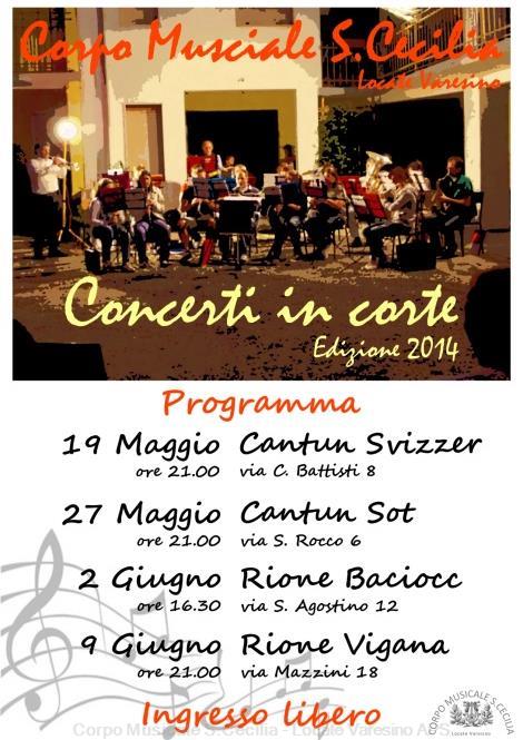 Locandina dei concerti
