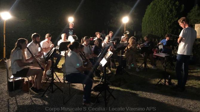 Un momento della serata musicale