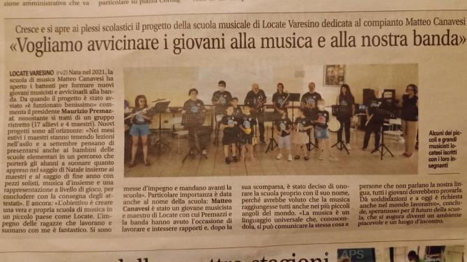 Articolo de "La Settimana" del 29/07/2022